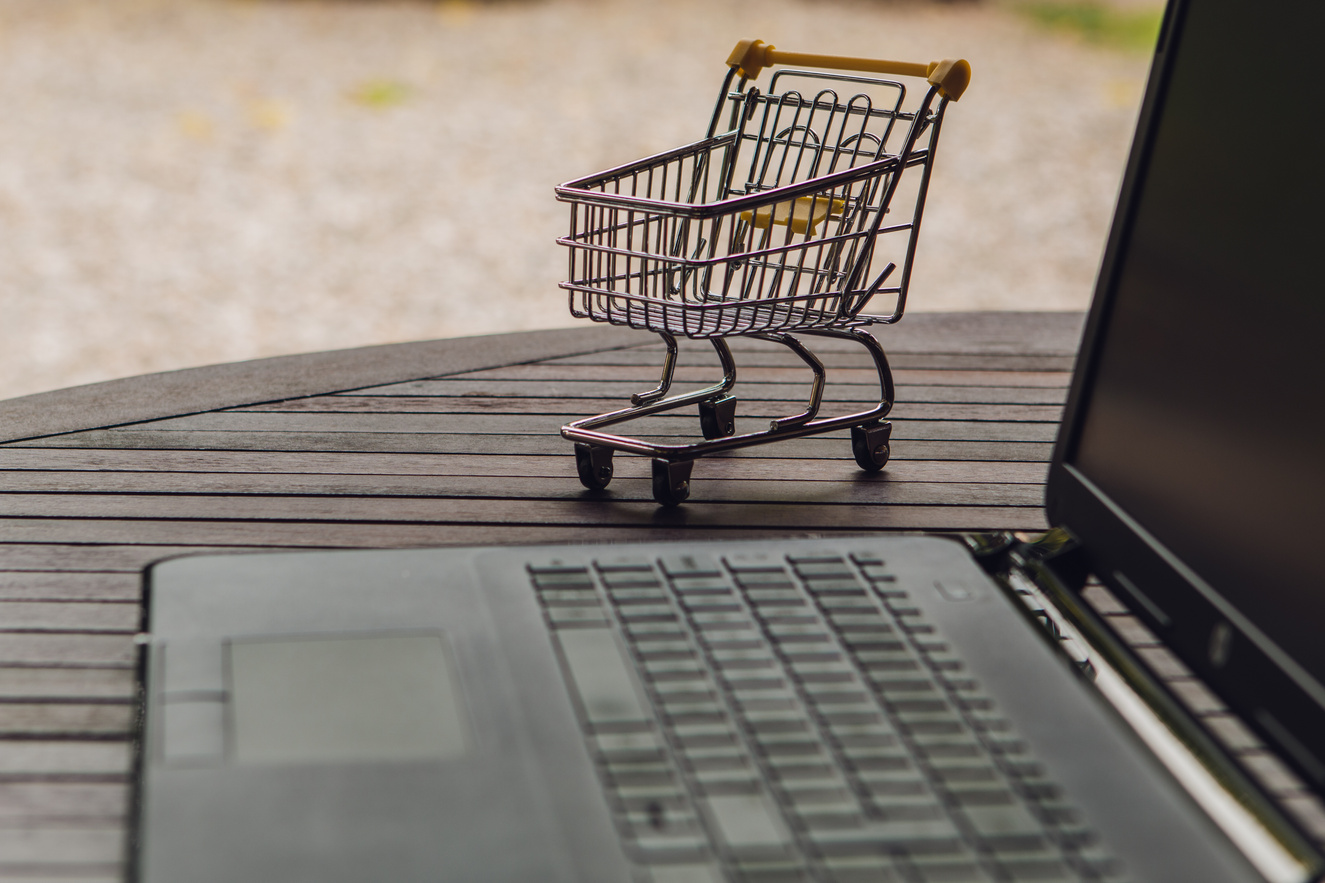 Black Friday and CyberMonday Shopping. E-commerce online sale concept.